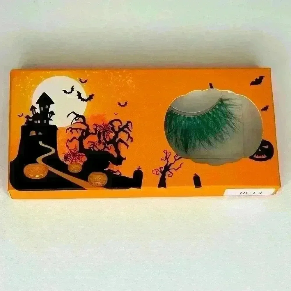 Green volume/full/long Halloween lashes(RC14)